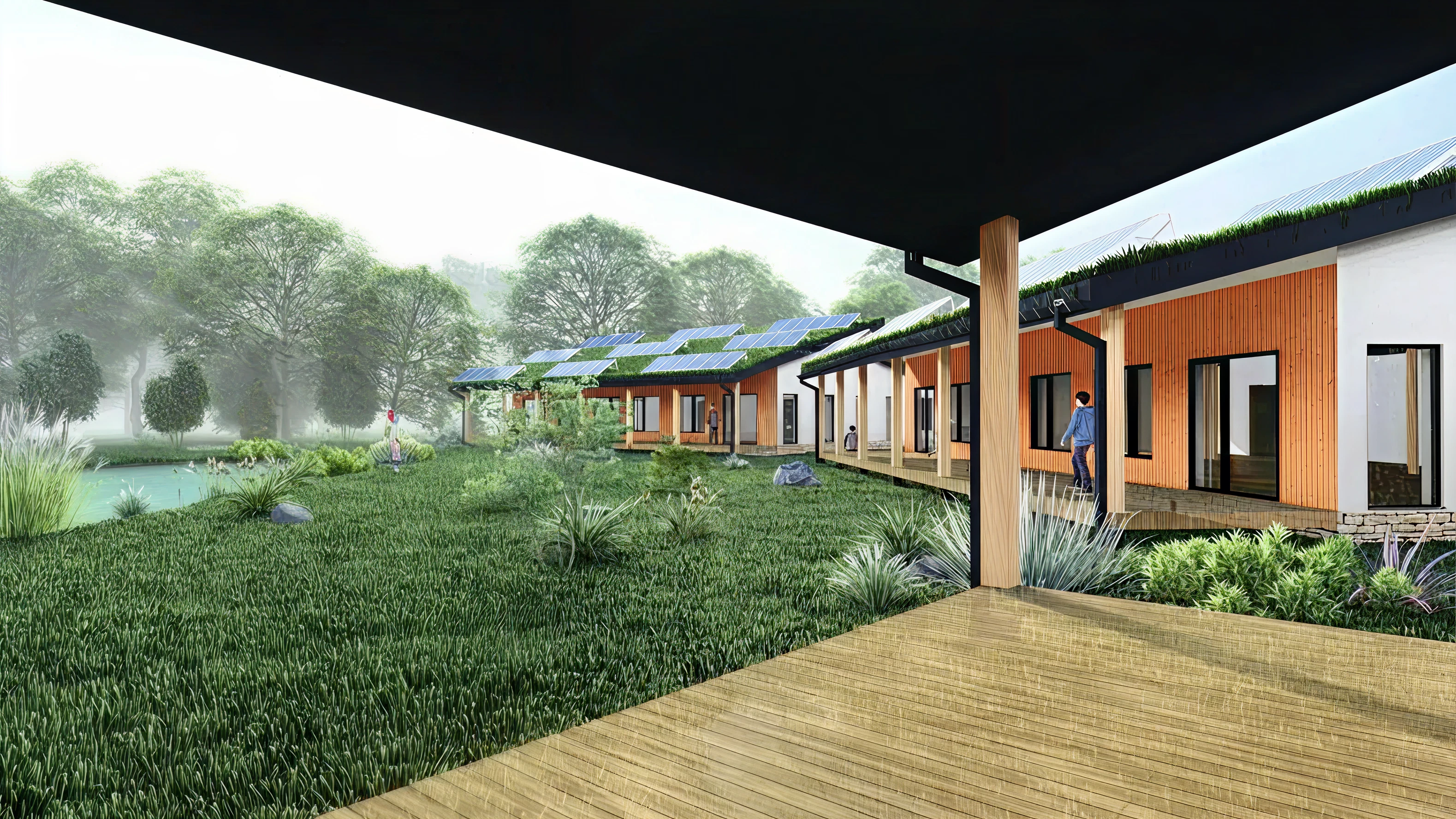 Logo on colored background