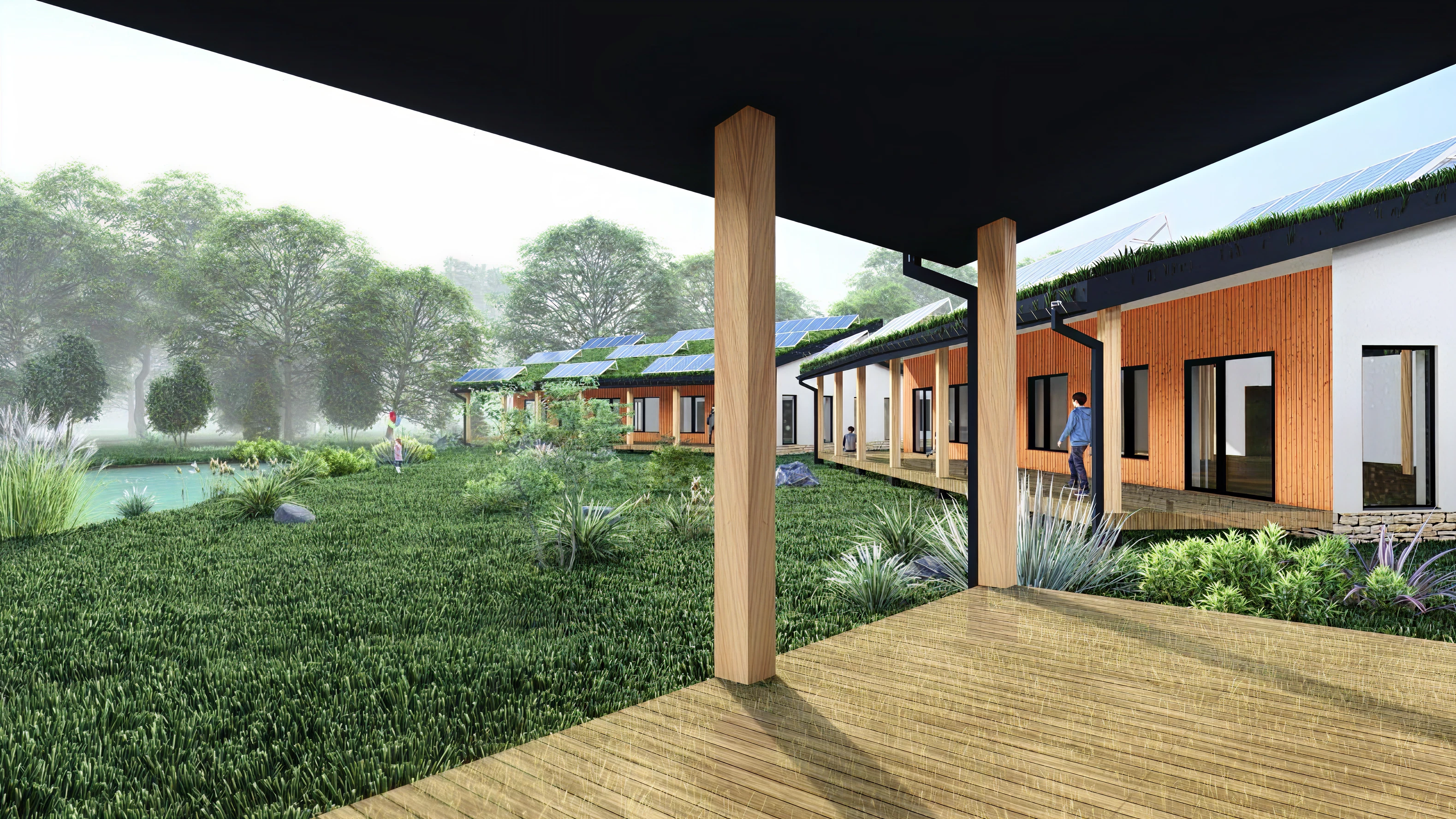 Logo on colored background